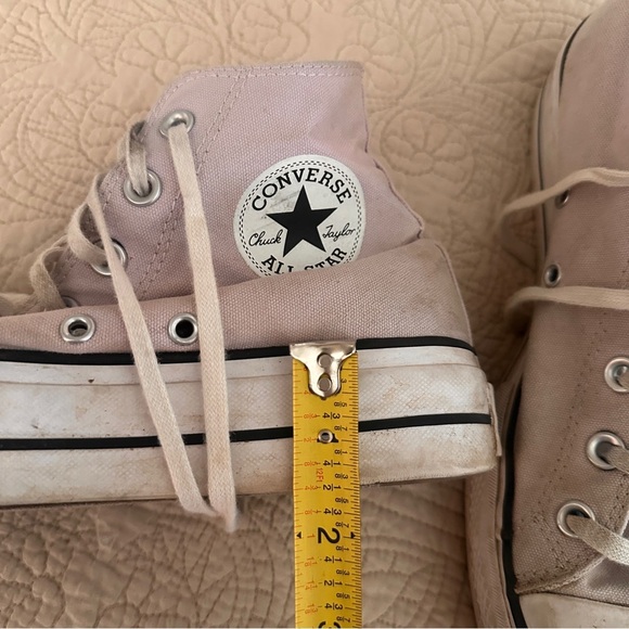 Converse Chuck Taylor Platform High Tops Lavender Purple Canvas Y2K Size 8.5 - Picture 7 of 16
